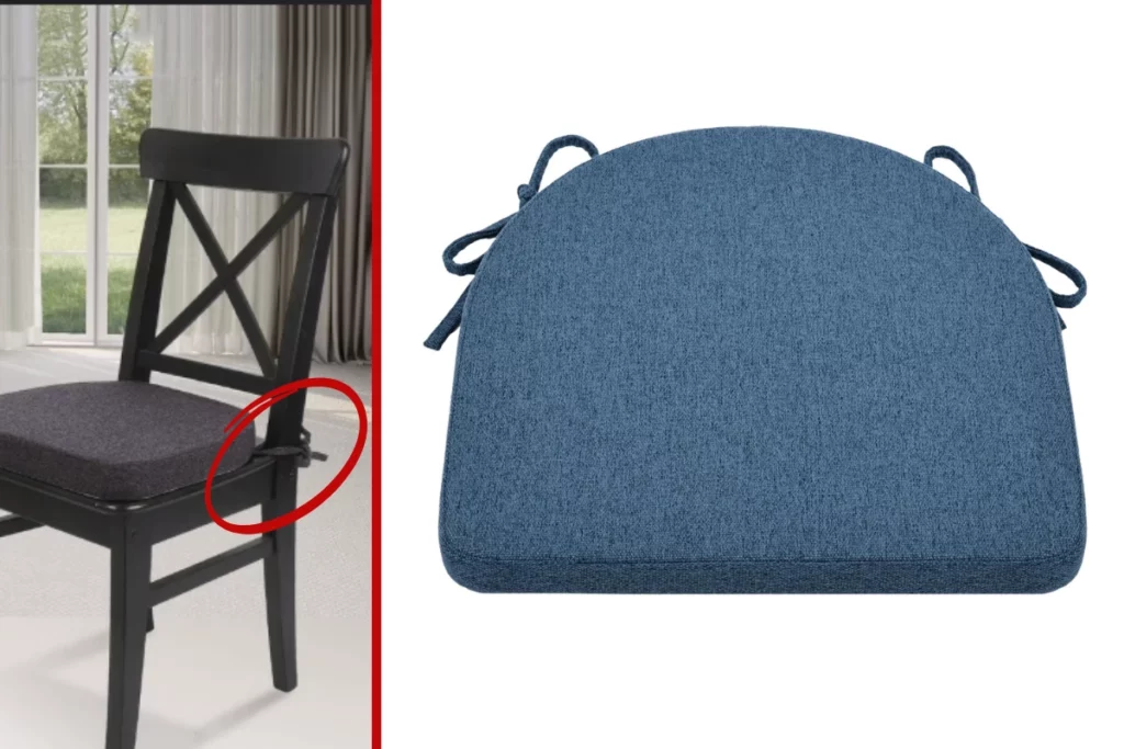 U Shaped Chair Cushions with Ties