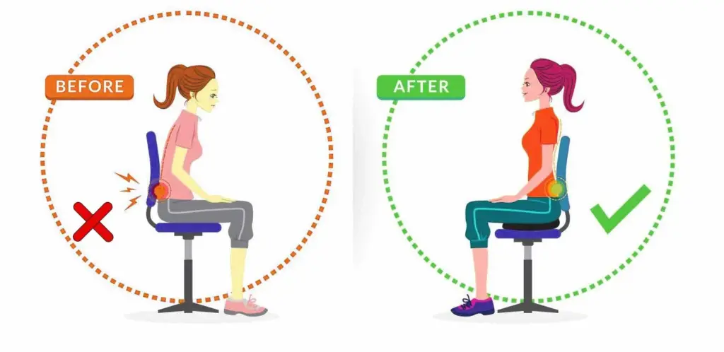 Comparison between before and after sitting on the Seat Cushion