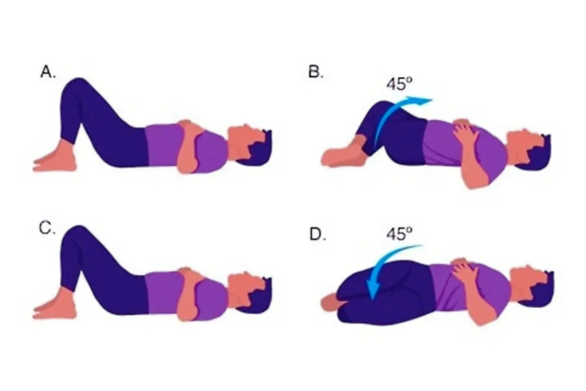 Modified Lumbar Rotation Effective Exercise for Back Pain Relief