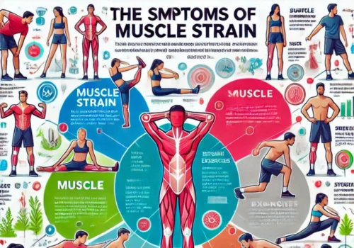 Symptoms of Muscle Strain infographic