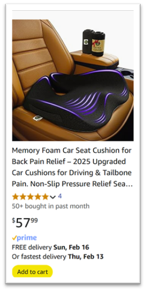 car seat cushion