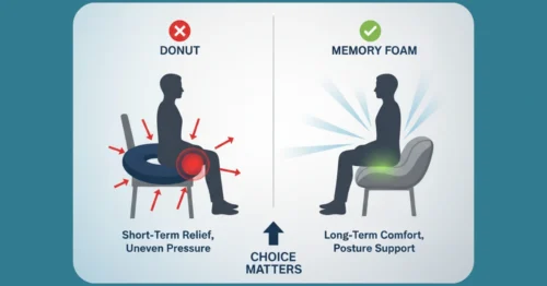 Best Hemorrhoid Cushions for Sitting_ Donut Pillow vs Memory Foam