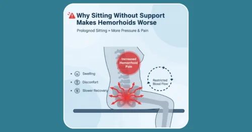 Woman with back pain sitting at desk