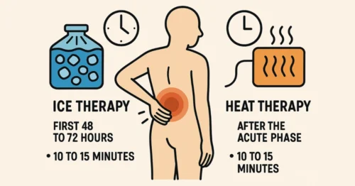Ice and heat therapy guide for acute lower back strain