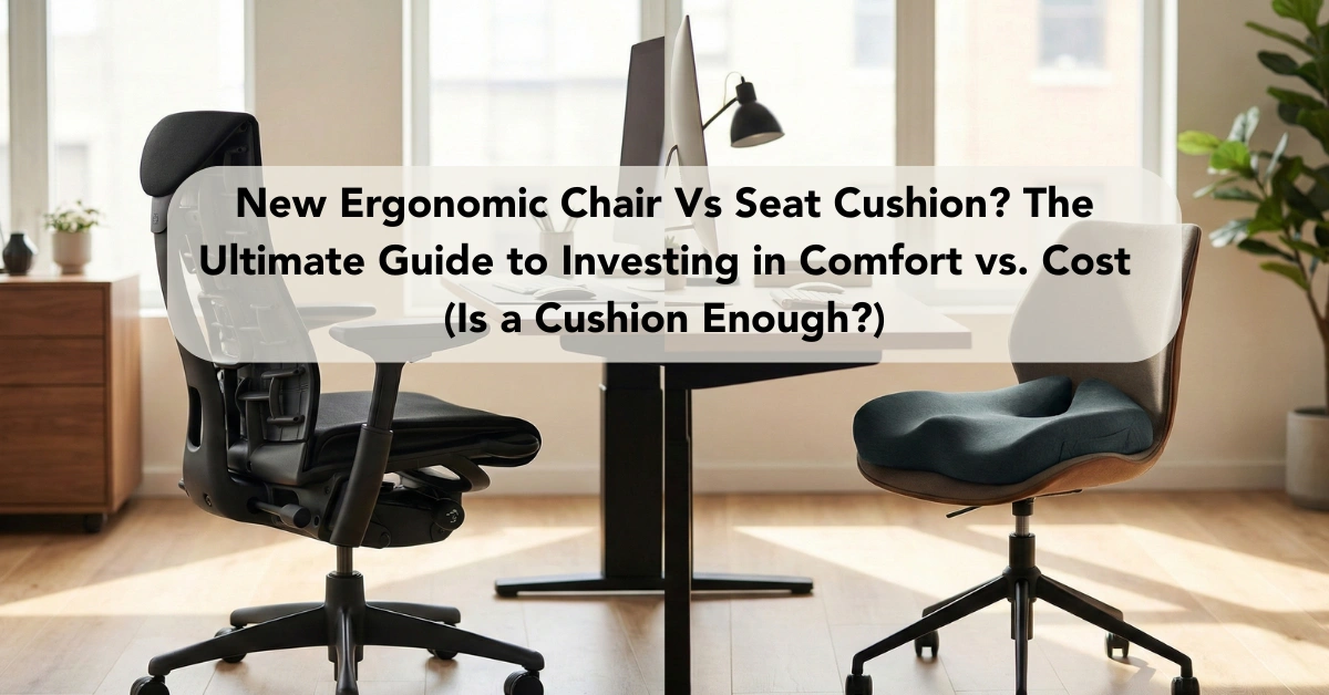 New Ergonomic Chair Vs Seat Cushion_ The Ultimate Guide to Investing in Comfort vs. Cost (Is a Cushion Enough_)