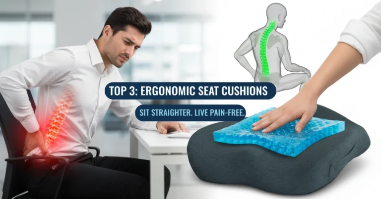TOP 3 Ergonomic Seat Cushions_ Gel-Infused Memory Foam for Sciatica & Tailbone Pain Relief