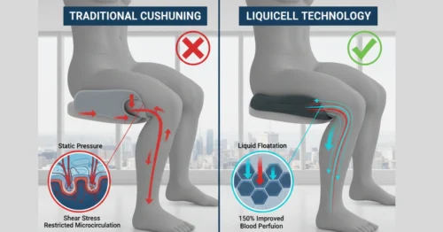 Liquicell technology liquid-filled cells neutralizing shear stress
