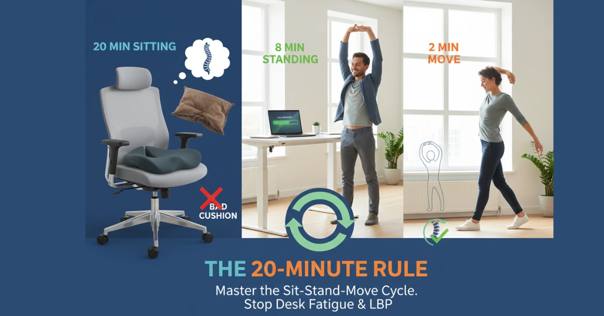 The 20-Minute Rule_ How to Master the Sit-Stand-Move Cycle to Stop Desk Fatigue and LBP