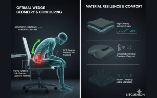 Ergonomic-seat-cushion-features-including-8-13-degree-wedge-tilt-and-high-resilience-foam-for-pelvic