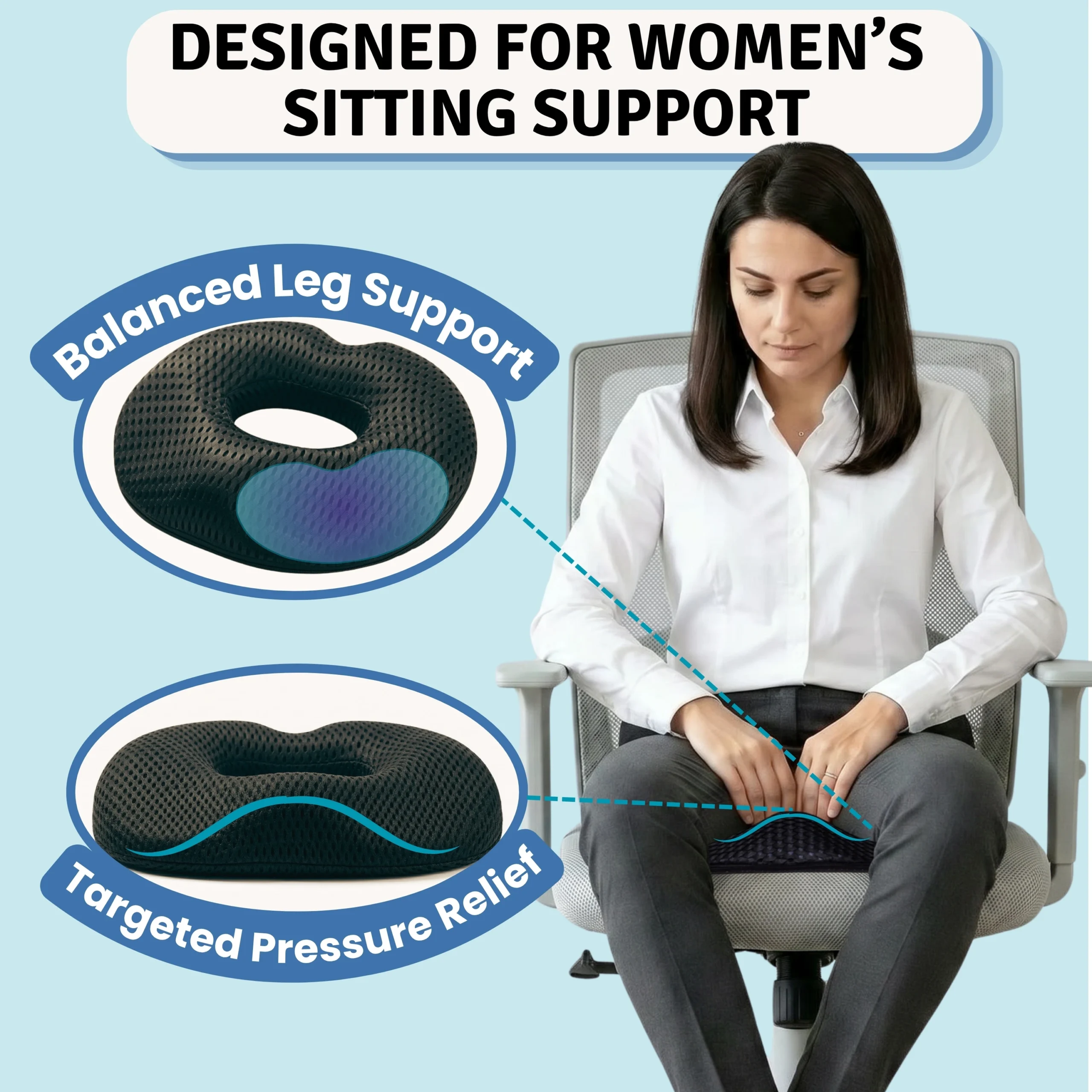 cushion for tailbone pain relief, ring pillow, pressure sore cushion, donut cushion, circle pillows
