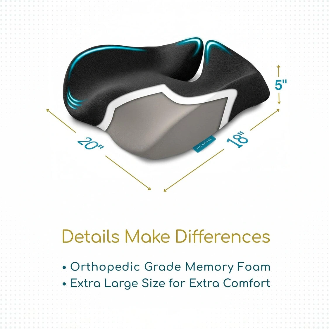 Sitcushion seat cushion size details