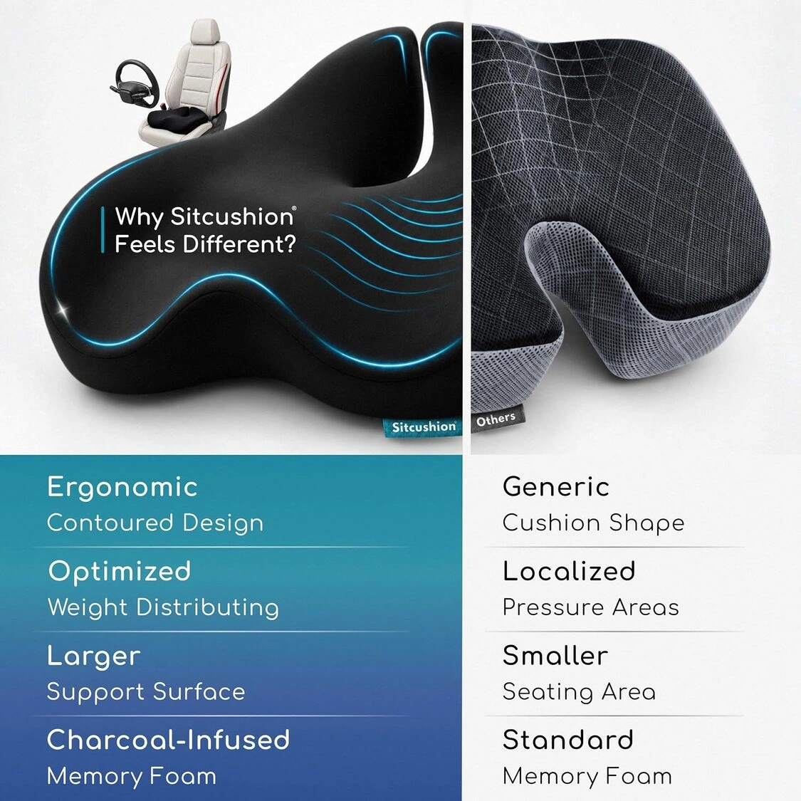 why sitcushion feels different?
