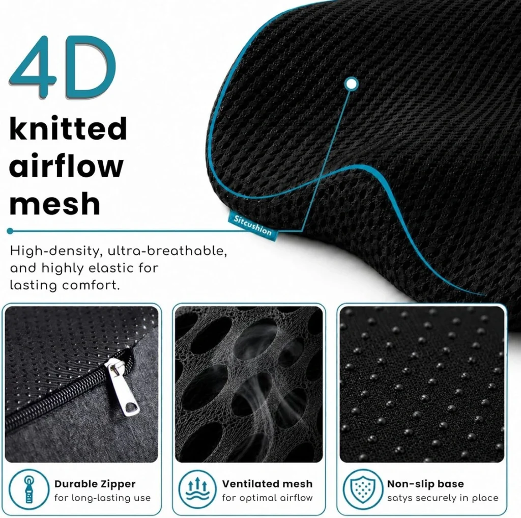 4D knitted airflow mesh _ sitcushion