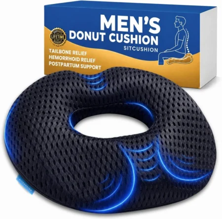 SitCushion Premium Donut Seat Cushion for Men Postpartum Recovery and Hemorrhoid Relief